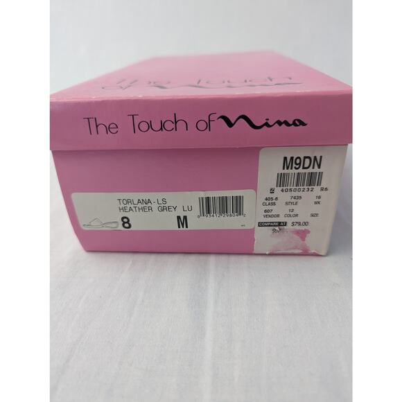 Nina Platform Sandals Size 8 Sequin Silver Metallic Y2K Chunky Sole Party Date - Picture 8 of 10